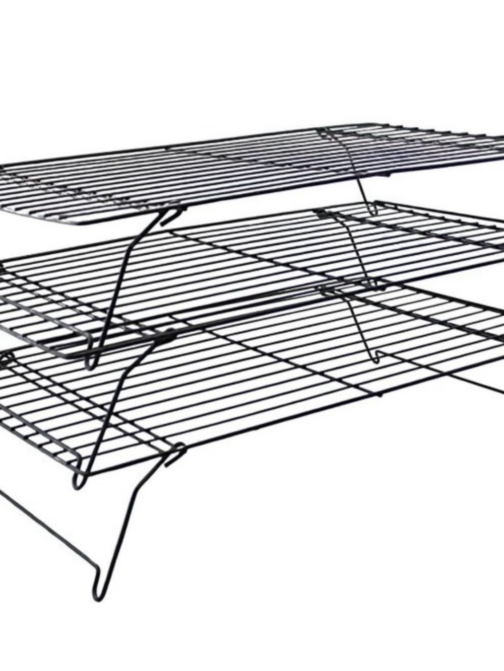 Adjustable 3-Tier Black Cooling and Drying Rack - Home Kitchen